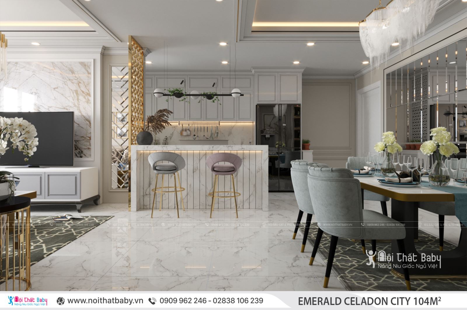 Tổng hợp các mẫu thiết kế nội thất Chung cư Emerald Celadon City